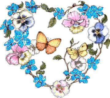 flower heart with butterfly gif - Clip Art Library