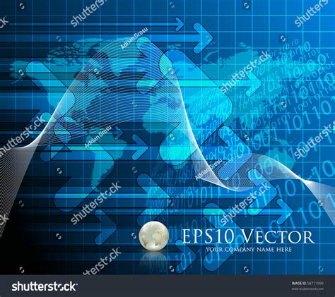 Blue Abstract Business Background Vector Illustration Stock Vector (Royalty Free) 58711999 ...