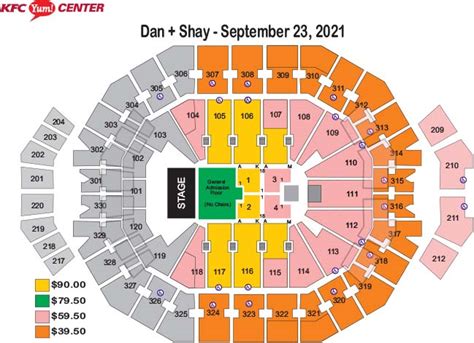 Seating Charts | KFC Yum! Center