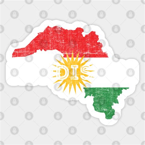 Kurdistan Map Shape and Flag - Kurdish - Sticker | TeePublic