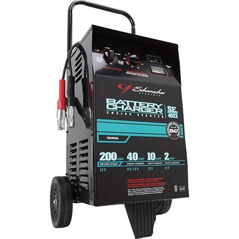 Amazon.com: Schumacher 200/100/40/10/2 Amp Wheeled Battery Charger ...