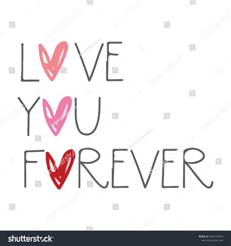 Love You Forever Ink Illustration Modern Stock Vector (Royalty Free ...