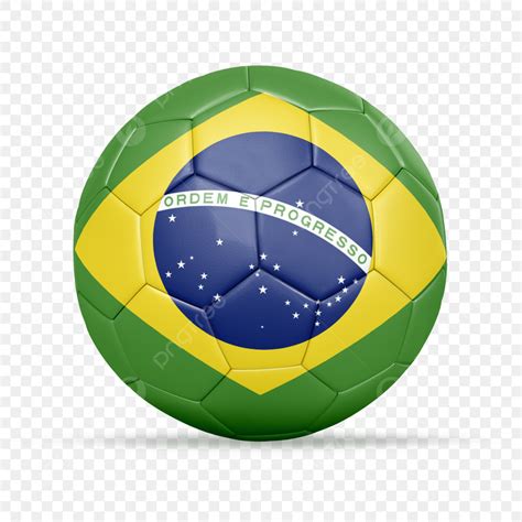 Bandeira Do Brasil Na Bola De Futebol Transparente Grátis Png E Psd PNG ...