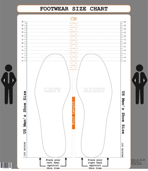 Printable Shoe Size Chart