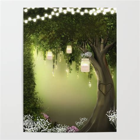 Enchanted Forest Heart Tree Poster by Hysteria Verve | Society6