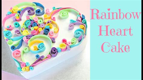 How To Make A Rainbow Heart Cake - CAKE STYLE - YouTube