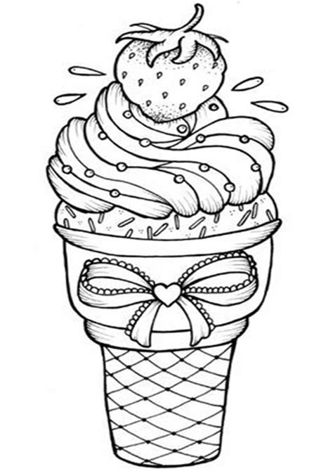 Ice Cream Coloring Pages Printable - Printable Templates