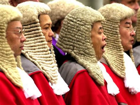 'A Judge Yawns While Hong Kong Judges Line up Outside City Hall ...