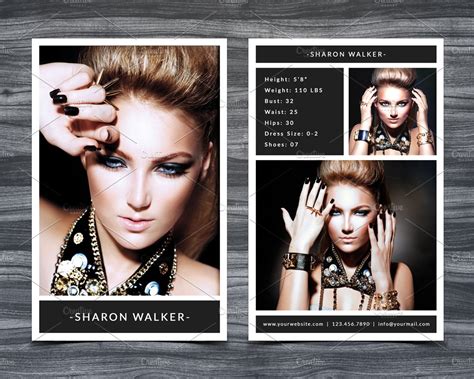 Free Model Comp Card Template Psd – Mightyprintingdeals.com