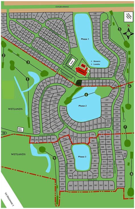 Willow Lakes RV & Golf Resort Plat Map – RV Park | RV Resort | RV ...