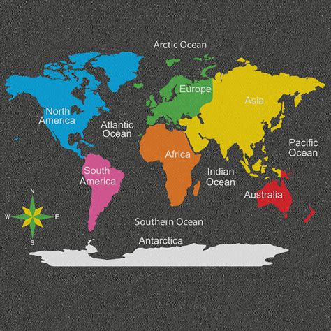 Continents On The World Map