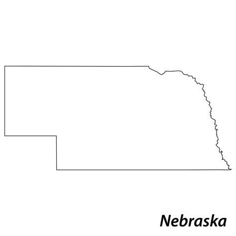 Map of Nebraska and Flag | Outline, Counties, Cities and Road Map ...