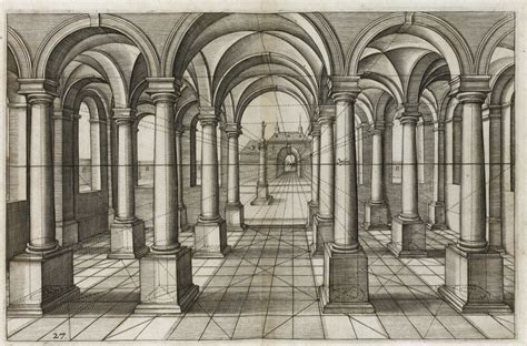 Hans Vredeman de Vries, Perspective. Plate from a treatise on problems ...