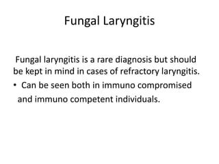 Fungal laryngitis | PPT