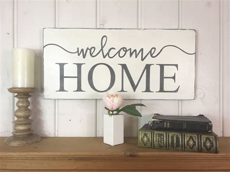 Welcome Home Sign Rustic Wood Sign Housewarming Gift - Etsy | Welcome home signs, Rustic wood ...