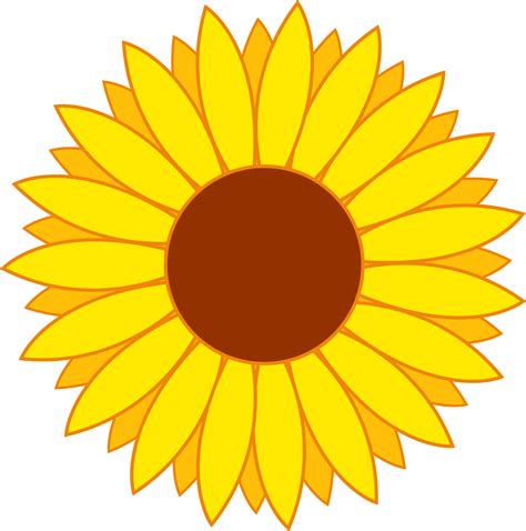 Download Flower Vector Png Image Sunflower Template, Sunflower - Clip ...