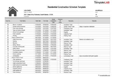 23 Construction Schedule Templates in Word & Excel ᐅ TemplateLab