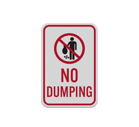 No Dumping Aluminum Sign (Reflective)