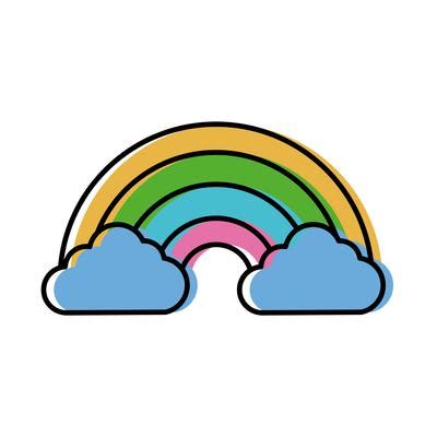 Rainbow Line Drawing Vector Art, Icons, and Graphics for Free Download