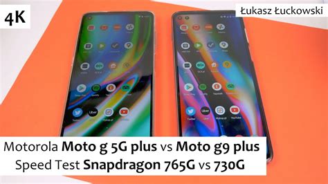 Motorola Moto g 5G plus vs Moto g9 plus | Speed Test | Snapdragon 765G vs Snapdragon 730G - YouTube