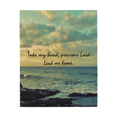 Take my Hand, Precious Lord Hymn Wood Wall Decor | Zazzle