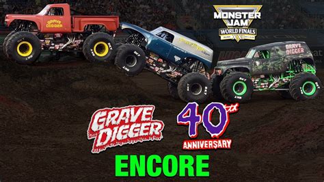 Grave Digger 40th Anniversary Encore | Monster Jam World Finals 21 ...