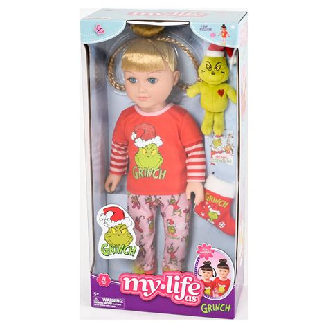 My Life As Poseable Grinch Sleepover 18 inch Doll, Blonde Hair, Blue Eyes - Walmart.com