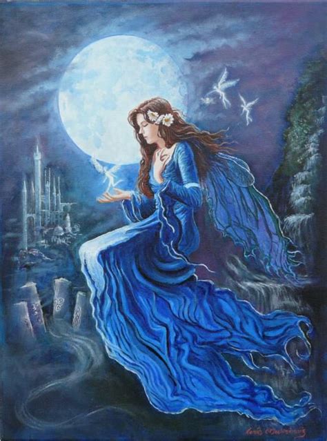 Blue Celtic fairy | Celtic moon, Moon goddess, Celtic goddess