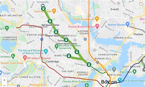 Boston Subway Map Green Line - Fayina Theodosia