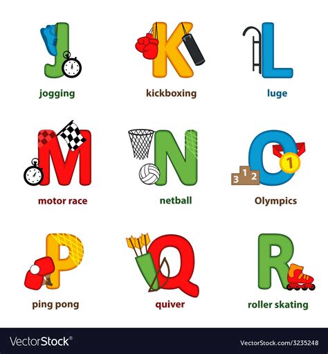 Sports Alphabet, Font With Sports Letters Clipart Clip Art, Uppercase Commercial And Personal ...