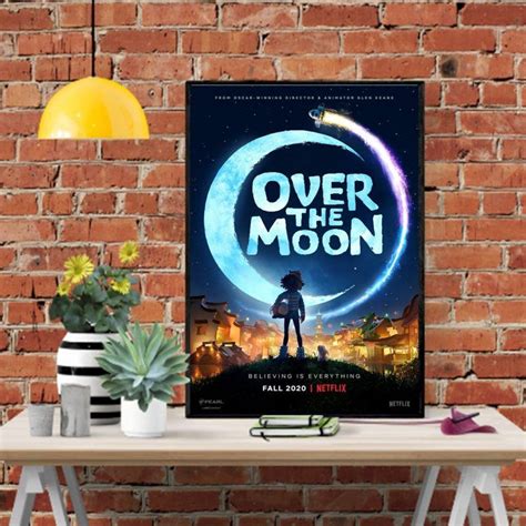 Over The Moon (2020) Poster – Poster | Canvas Wall Art Print - John Sneaker