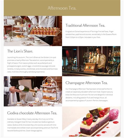 Would you share menu items and photographs of Cunard Afternoon Tea? - Cunard Line - Cruise ...