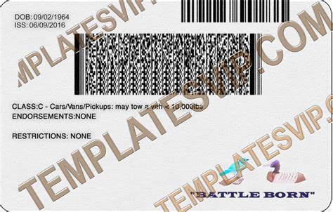 Nevada (NV) – Drivers License PSD Template Download 2021 – Templates ...