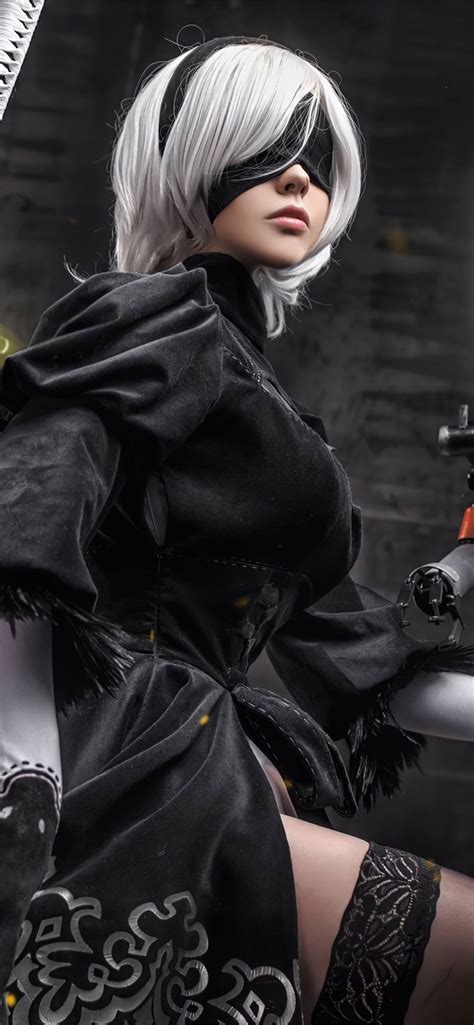 2b nier automata cosplay girl iPhone 12 Wallpapers Free Download