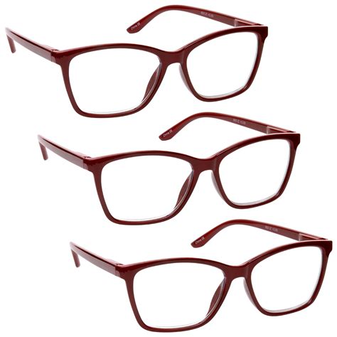 3 Packs Mens Large Designer Style Reading Glasses Spring Hinges UV ...