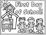 First Day Of School & Coloring Book sketch template