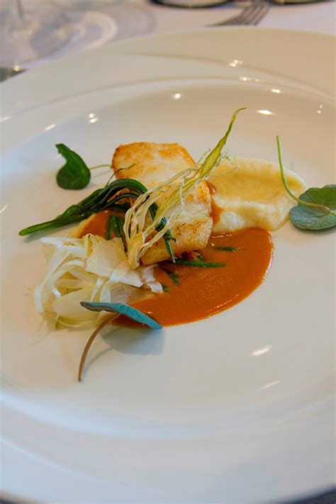 Norwegian Halibut, celeriac, pickled fennel, langoustine bisque