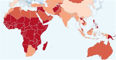 World population projection map