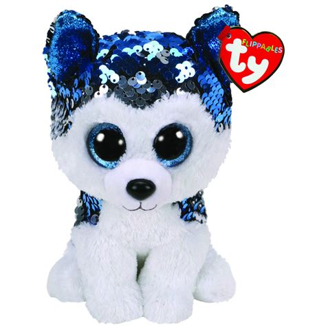 Beanie Boos Flippables Regular Plush Slush Blue Husky | Toy Brands A-K | Casey's Toys