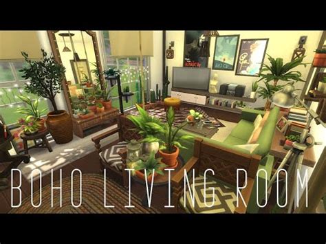 The Sims 4 Room Build: Boho Living Room 🌱🍀🌵| NO CC - YouTube