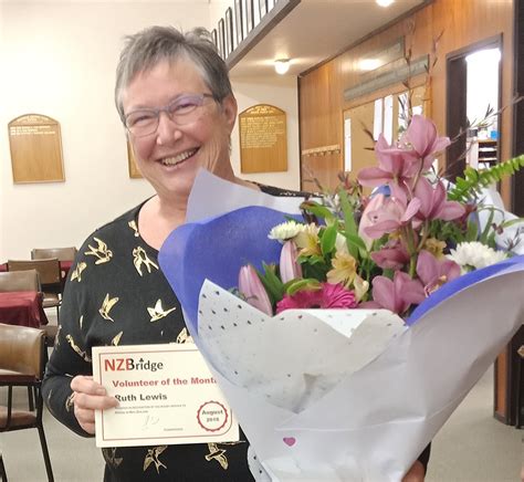 Ruth – NZ Bridge Volunteer of the Month – Rotorua Bridge Club