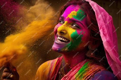 Premium Photo | Festival of Indian people culture with vibrant colorful powder