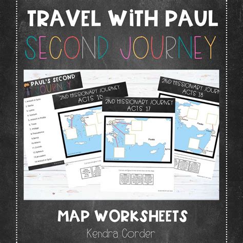 Map Paul’s Second Missionary Journey Worksheets - Teach Me Thy Way