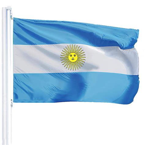 G128 - Argentina Argentinian Flag 3x5 ft Printed Brass Grommets 150D ...