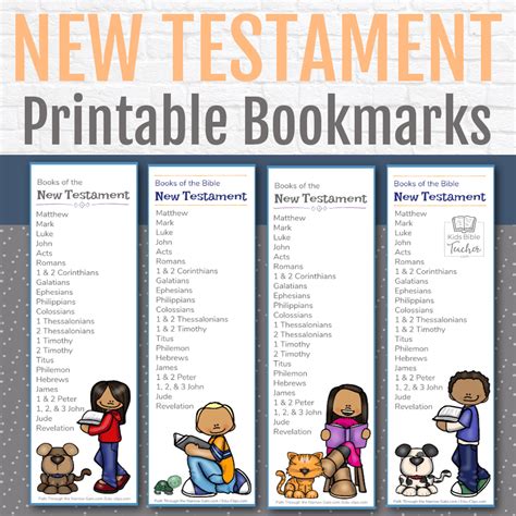 New Testament Bible Bookmarks - Kids Bible Teacher