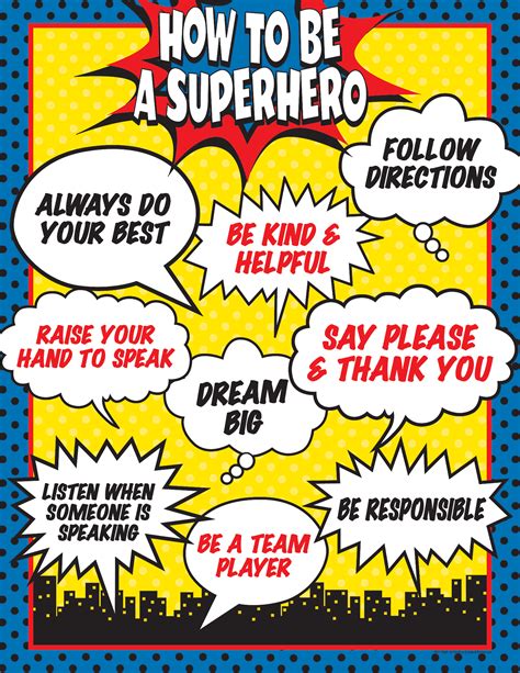 How To Be a Superhero Chart - TCR7550 | Teacher Created Resources