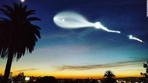 SpaceX rocket launch creates weird cloud - CNN Video