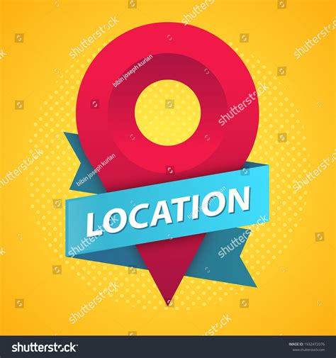 Location Map Flat Icon Banner Design Stock Illustration 1932472076 ...