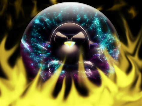 Penguin Fire Orb Wallpaper by trixstarking on DeviantArt