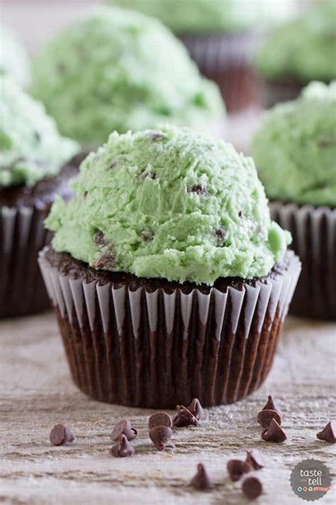 Mint Chocolate Chip Cookie Dough Frosting - Taste and Tell